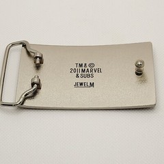 The Mighty THOR Solid Metal Men&rsquo;s Belt Buckle Silver Shiny Chrome Marvel 2011
