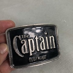 Captain Morgan Belt Buckle Alcohol Theme Black and Chrome READ