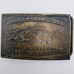Wells Fargo & Stage Couch Brass Belt Buckle By Deane & Adam’s Mint