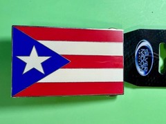 Puerto Rico Flag Commemorative Patriotic 2004 Belt Buckle by Silver Moon