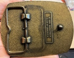 Handyman Club of America « Life Member » 1996 Gold Western Belt Buckle 1.5 in