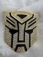 New Men’s Animal Face Studded Rhinestone Belt Buckle New