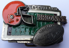 Great American Buckle NFL Cleveland Browns belt buckle 3&Prime; long