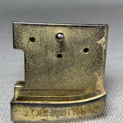 Louis Vuitton LV Iconic Gold Tone Belt Buckle ONLY Unisex #M0568U Vintage