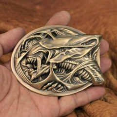 Handmade Brass AVP Alien Belt Buckle Mens Biker Punk Accessory TA301A