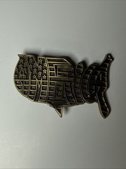 The Great American Buckle Co. BRASS 1992 AMERICA Belt Buckle MADE IN THE USA