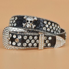 Men Women Rhinestones Belt For Jean Western Cowgirl Cowboy Diamond Studded Belt