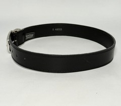 Brighton Black Leather Belt Silver Accents Small 48003