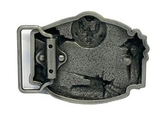 United States Army Belt Buckle Pewter & Epoxy 3”x 2.5” Fits Belts Up To 1.75” j