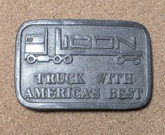 Truck With America&rsquo;s Best 1970&rsquo;s Hit Line USA Silver Tone 2&Prime; X 3&Prime; Belt Buckle