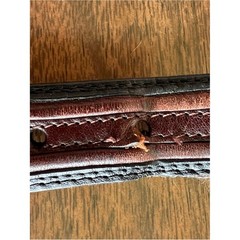 VTG ONYX by Brighton Two Tone Leather Belt Men 42 Silver Buckle Western Rodeo