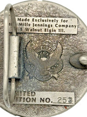 Mills Jennings Co. Since 1895 Limited Edition Metal Belt Buckle Collectible