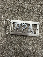 ASH Custom Personalized Name Belt Buckle SKU:J