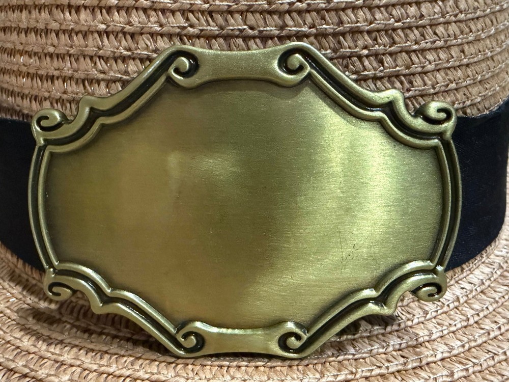 Vintage Antiqued Bronze Plain Belt Buckle