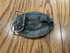 Vintage Limerick Generating Station belt buckle 3D 3.5” X 2.5”