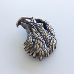 Vintage Bronze Plated Eagle Head Western Belt Buckle