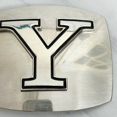 Y Letter Initial Monogram Silver Tone Belt Buckle Western Style – 3.16&Prime;