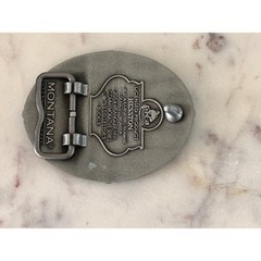 Montana Silversmiths Pewter 2014 Hesston National Finals Rodeo NFR Belt Buckle