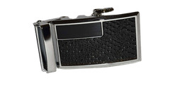 Men’s belt Buckle. Automatic sliding buckle Black and Silver Belt buckle only #7