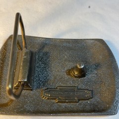 Shell Fire And Ice AD Belt Buckle Vintage Metal