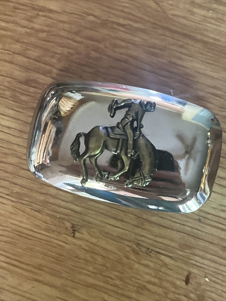 Western Belt Buckle Riding Bronco design