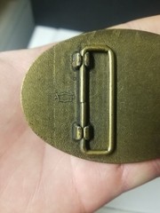 Vintage Brass Caterpillar Cat 215 Excavator Belt Buckle