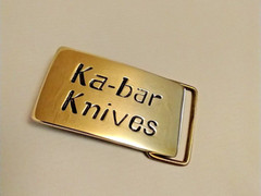 Vintage Ka-bar Knives Solid Brass Belt Buckle Vintage Unique Rare