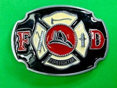 Firefighter Fire Department Fire Engine Fire Brigade Commemorative Belt Buckle