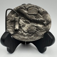 Vintage 1995 Siskiyou Buckle Co Eagle Pewter Belt Buckle Blue Enamel A-2 USA