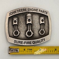 John Deere Engine Parts Belt Buckle 1996 Spec Cast Limited Edition 1751/2000 USA