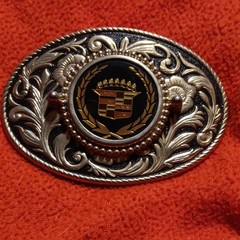 Men&rsquo;s Metal Western Oval Belt Buckle Silver/Gold/Black Floral Scroll Logo Emblem