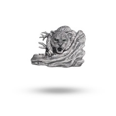 3D Panther Green eyes symbol of speed Belt Buckle 925 Sterling Silver accessory
