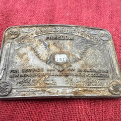 Vintage NRA Leadership Award Belt Buckle Freedom Recruiting Award #21312