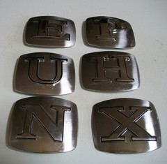 Men&rsquo;s Fashion Silver Finish Initial L, O, W Hip Hop Buckle No Belt