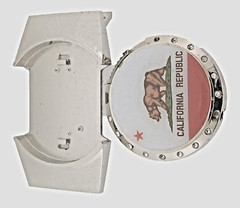 Vintage State California W Bear Logo Belt Buckle (with Lighter) Hidden Men Women
