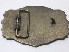 ✨VINTAGE✨Livingston Wells & Co. Foreign & Domestic Gold Dealers BELT BUCKLE Ship