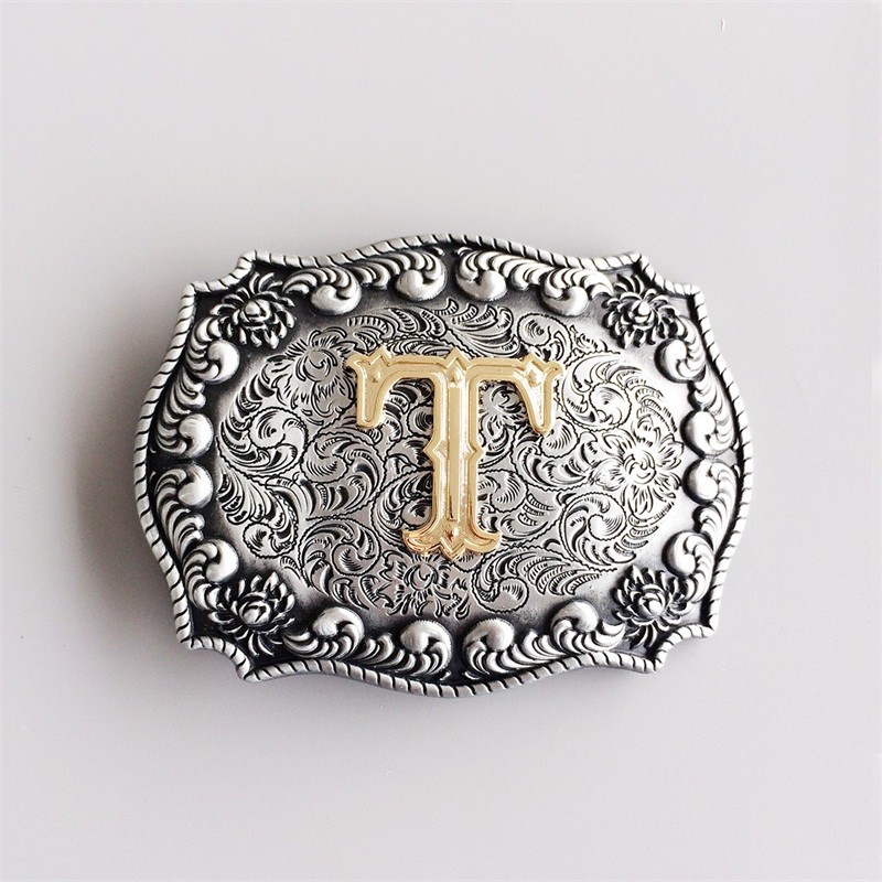 Western Initial Letter T Belt Buckle Gurtelschnalle also Stock in US
