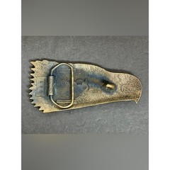 Vintage 1976 Eagle Brass Belt Buckle The Great American Buckle Co SN # 120 USA