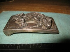 Cast Lizard Sancrest Belt Buckle for 1 1/2&Prime; wide belt