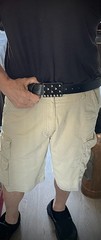 “Arrival Over the Nile” Studded Pyramid Lthr OOAK Buckle Darren McNeese