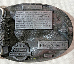 Case IH 9100 Series 4WD Tractor 1987 Limited Edition Pewter Belt Buckle