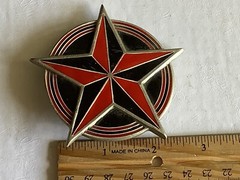 GREAT AMERICAN PRODUCTS Fine Pewter 2002 Nautical Star Belt Buckle 4613