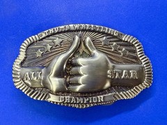 Thumb Wrestling All-Star Champion Trophy Award 2005 SMC LLC. Belt Buckle