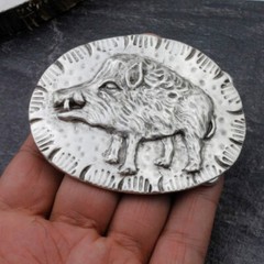 Gürtelschnalle Wildschwein, Trachten Wildschwein Buckle für 4 cm Gürtel gs121