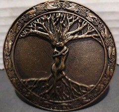 Motorcycle Belt Buckle Tree Of Life Marriage USA Christian Metal Collector