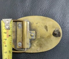 SOLID BRASS BELT BUCKLE, VINTAGE