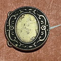 VTG Ornate Floral Filigree Gold Tone Round Belt Buckle Western Boho 2.25&Prime; B21