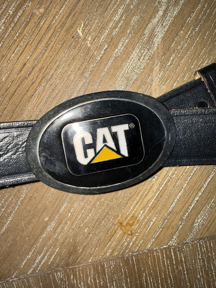 Caterpillar CAT Power Metal Enamel Belt Buckle With Belt Size 42