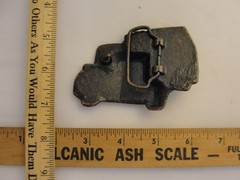 Vintage Semi Truck Brass Belt Buckle