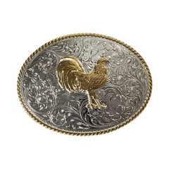 37958 Nocona Men&rsquo;s Standing Rooster Oval Belt Buckle NEW